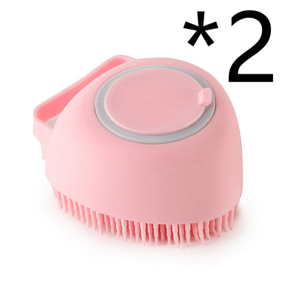 Silicone Dog Bath Massage Gloves Brush Pet Cat Bathroom Cleaning Tool Comb Brush For Dog Can Pour Shampoo Dog Grooming Supplies - iztia