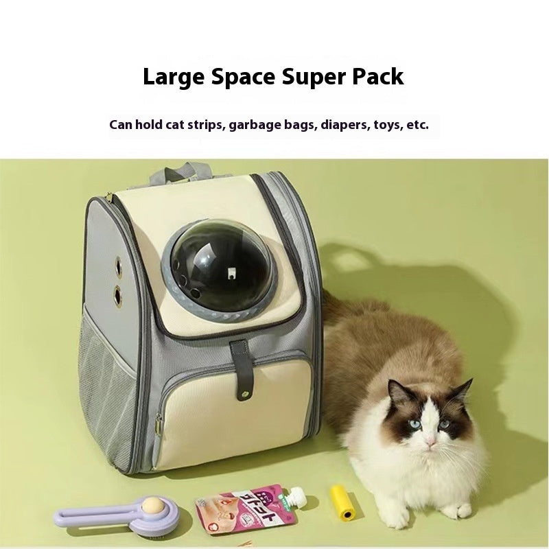 Cat Bag Outing Carry Bag Breathable Backpack For Pets - iztia