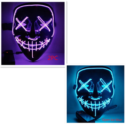 Line Up Festive Led Glitter Grimace Glow Mask - iztia