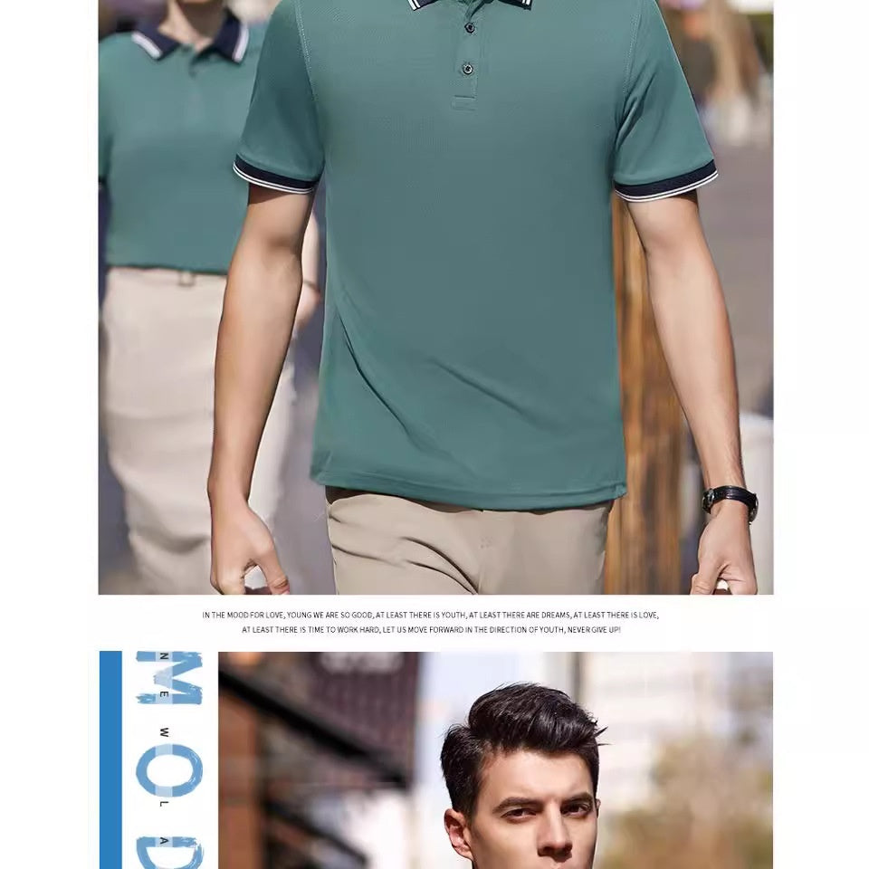 Business Polo Shirt Lapel Short Sleeve Corporate Cultural Clothing - iztia