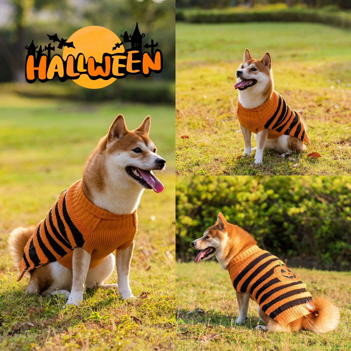 Halloween Dog Sweaters Pet Costume Teddy Warm Leisure Sweater Cosplay Clothes For Dogs Pets Outfits - iztia