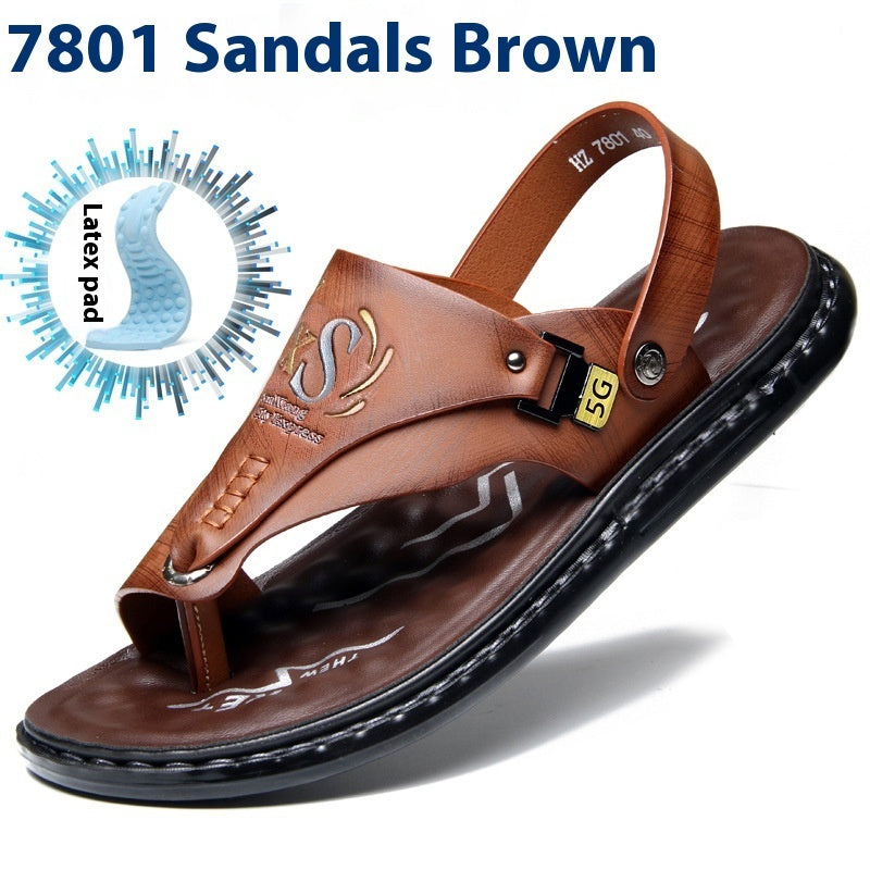 Men's Fashion Latex Soft Bottom Flip Sandals - iztia