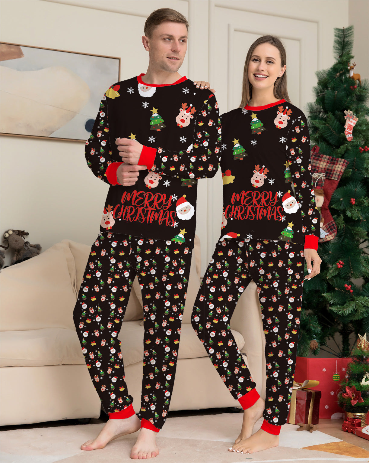 Family Christmas Matching Pajamas Set Christmas Pajamas For Family Christmas PJS Xmas Sleepwear - iztia