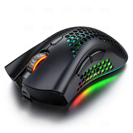 A3 Silent Wireless Rechargeable Hole Gaming Mouse - iztia