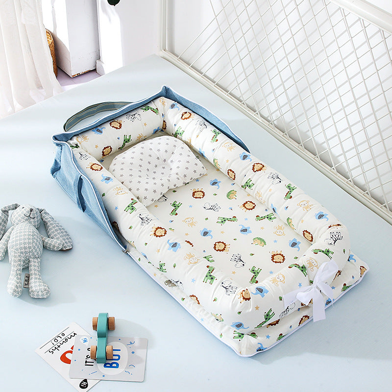 Baby Removable And Washable Bed Crib Portable Crib Travel Bed For Children Infant Kids Cotton Cradle - iztia