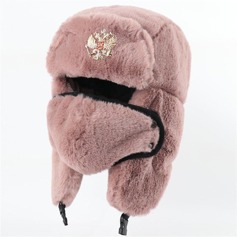 Ushanka Men And Women Imitation Rabbit Fur Outdoor Earmuffs Hat - iztia