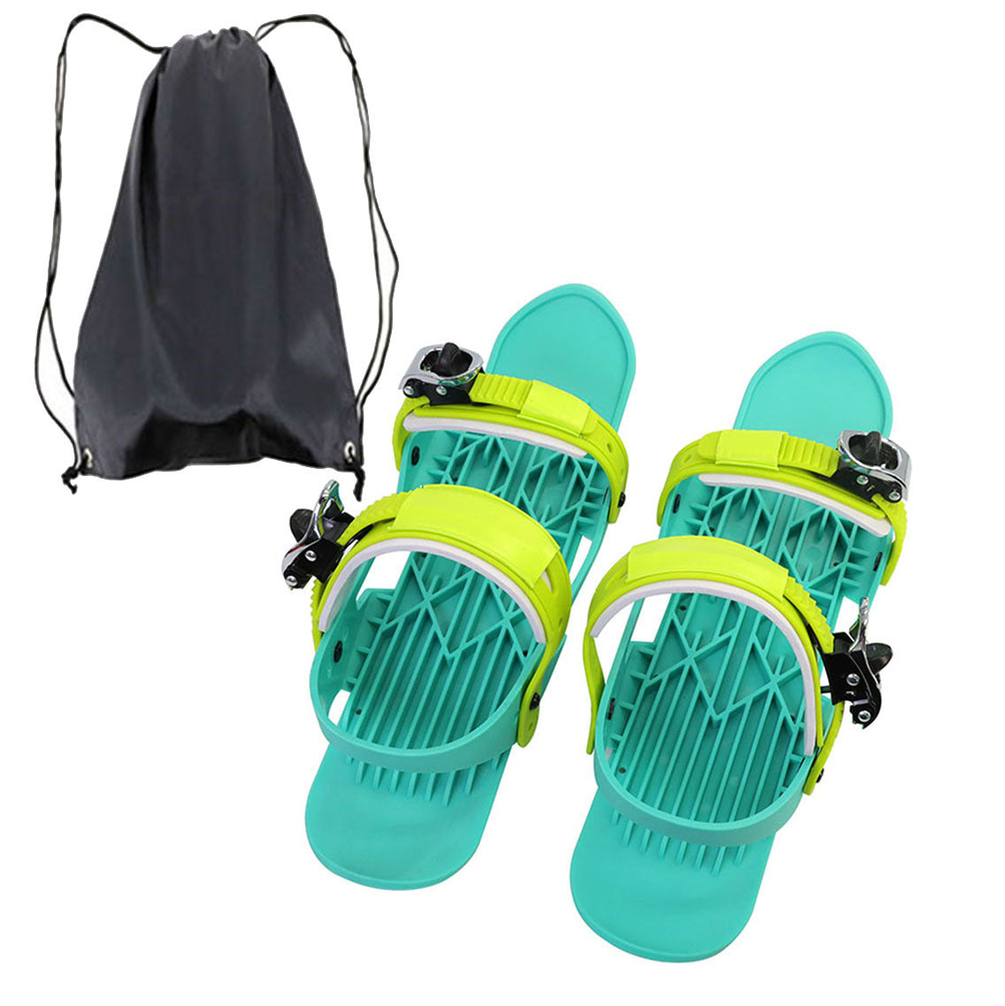 Mini Ski Skates Portable Short Skiboard Adjustable Skates Shoes For Snow - iztia