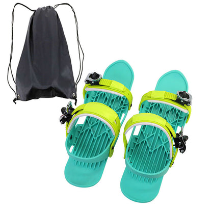 Mini Ski Skates Portable Short Skiboard Adjustable Skates Shoes For Snow - iztia