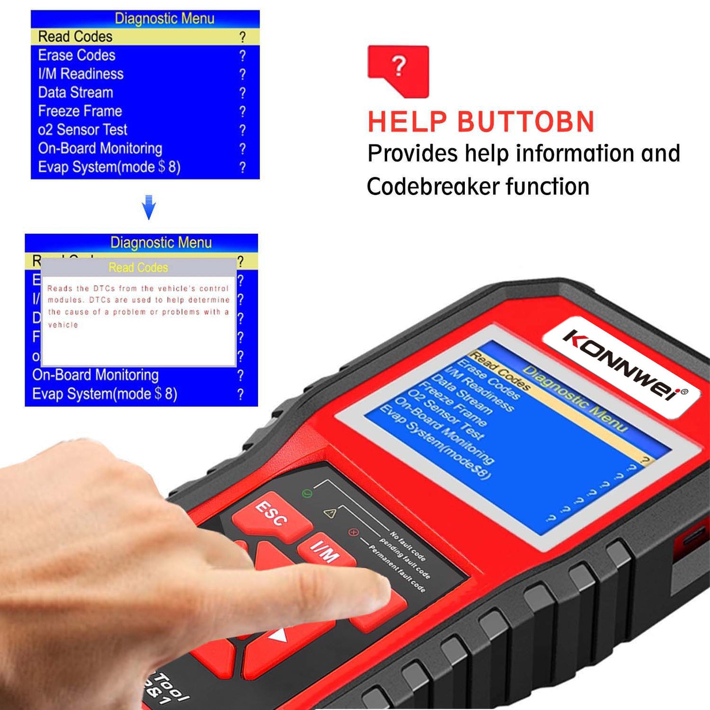 KW850 OBD2 CAN BUS Code Reader: Car Engine Fault Detector & Scanner - iztia