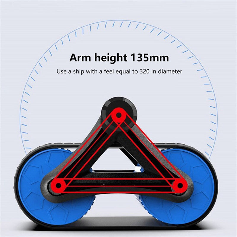 Double Wheel Abdominal Exerciser Women Men Automatic Rebound Ab Wheel Roller Waist Trainer Gym Sports Home Exercise Devices - iztia