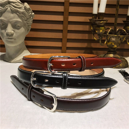 Versatile Retro Simple Leather Belt - iztia