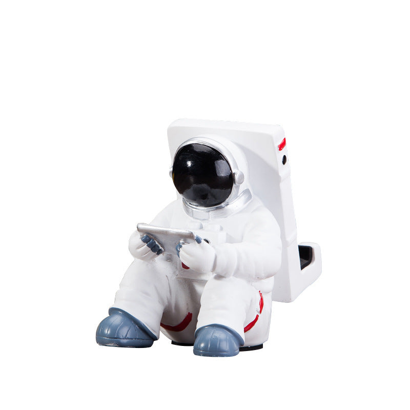 Simple Astronaut Mobile Phone Stand Student Desktop Holder Cute Spaceman Cell Phone Holder Creative Gift Small Desk Decoration - iztia