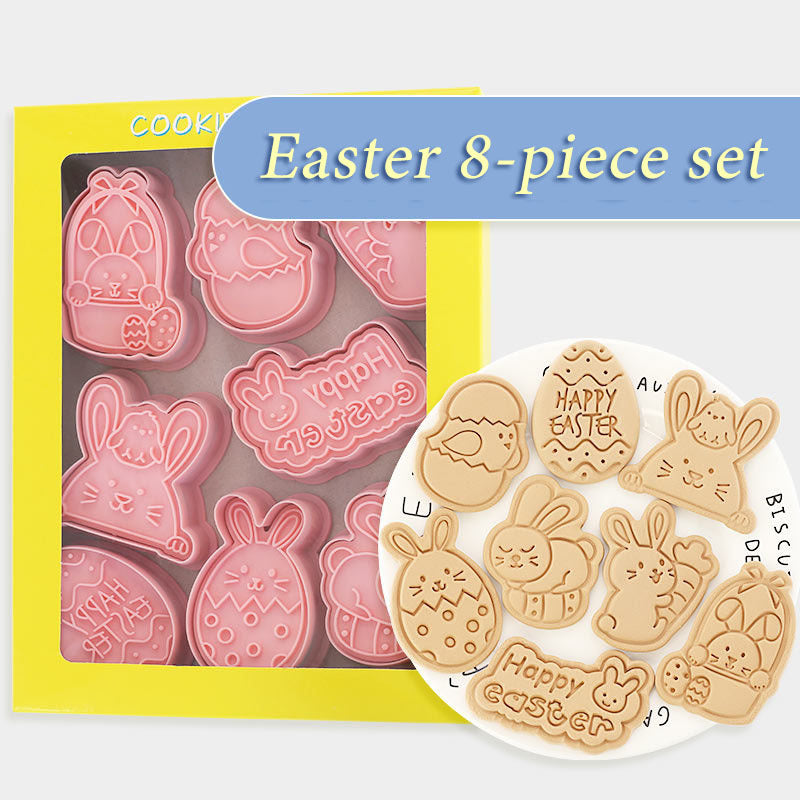 Easter Cookie Mold Cartoon Bunny Easter Egg Cookie Press - iztia