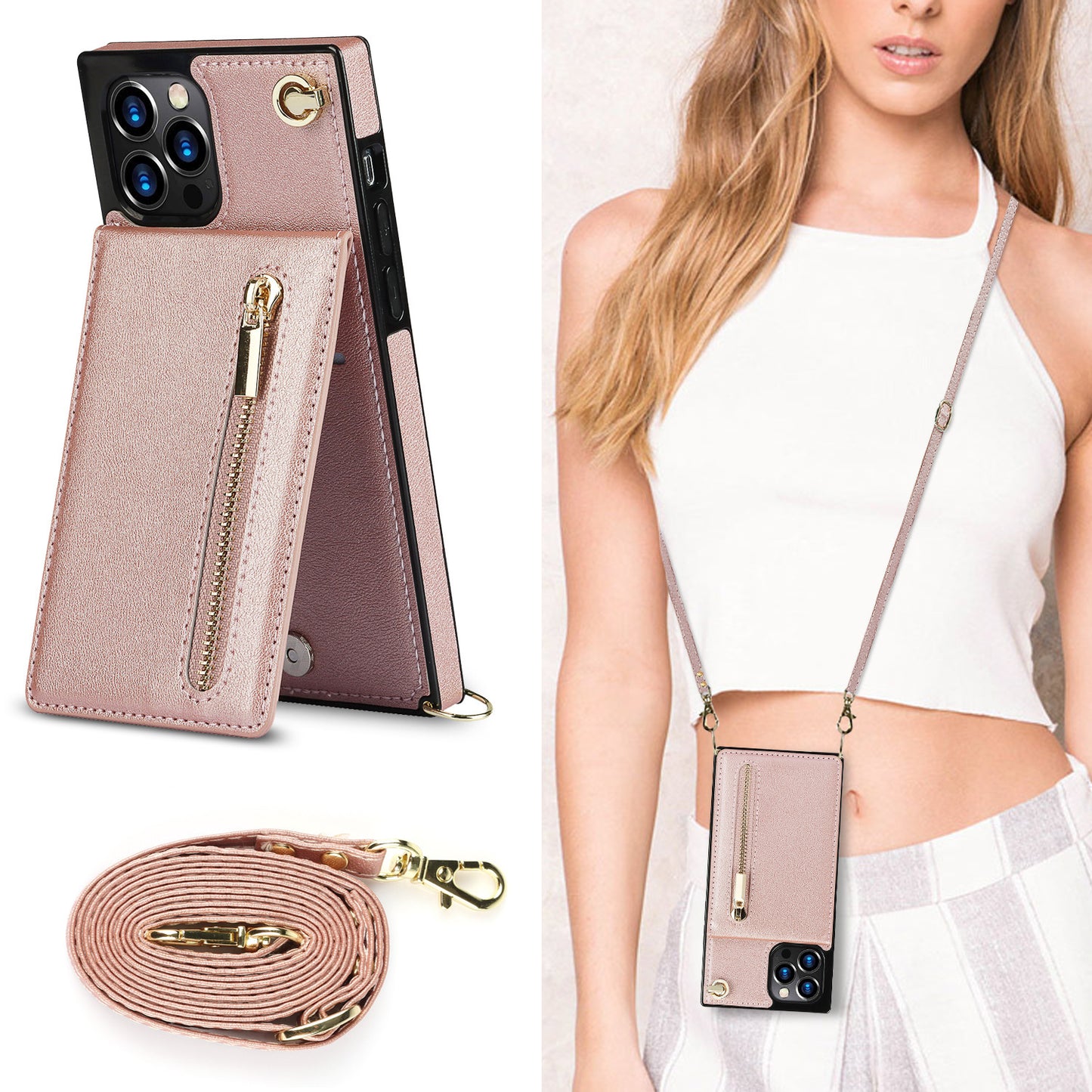 Zipper Phone Case Phone Case Crossbody - iztia