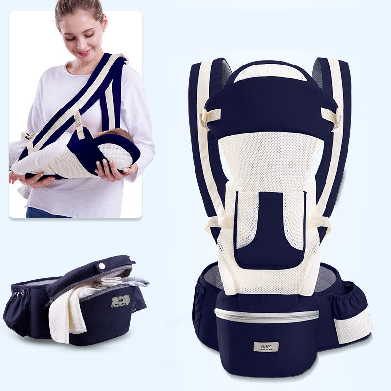 Ergonomic Baby Carrier Infant Baby Hipseat Carrier 3 In 1 Front Facing Ergonomic Kangaroo Baby Wrap Sling - iztia