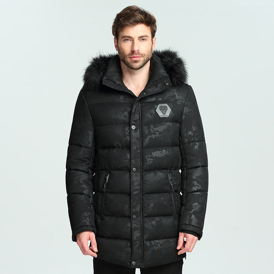 Men's Short Thickened Winter Outdoor Cotton-padded Clothing British Fur Collar Coat - iztia