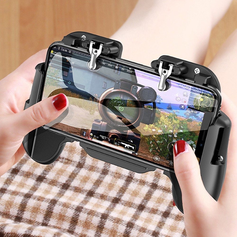 Compatible with Apple, New Arrive Wireless Gamepad Telescopic Controller iOS Android Phone Gaming Trigger with fan - iztia