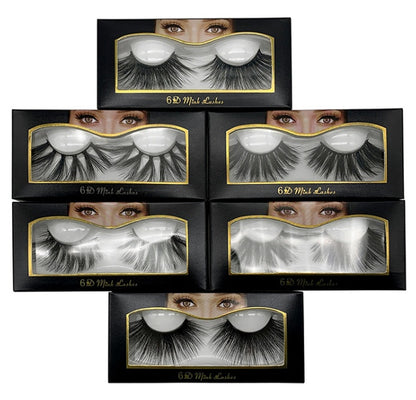 Nethong 25mm mink false eye lashes 6D three-dimensional messy cross-eye lashes Europe and the United States cross-border for eye lashes - iztia