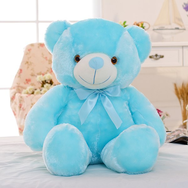 Creative Light Up LED Teddy Bear Stuffed Animals Plush Toy Colorful Glowing Christmas Gift For Kids Pillow - iztia