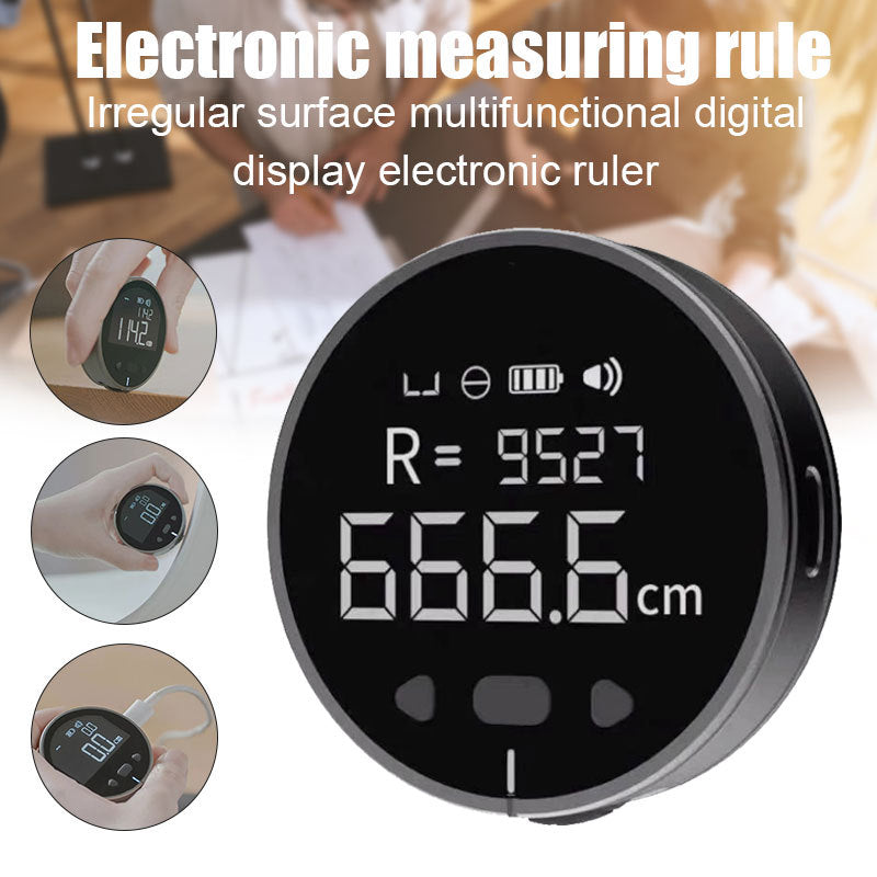 Distance Measuring Instrument Electronic Measuring Ruler Tape Measure High Definition Digital LCD High Precision Electronic Measuring Ruler Tool - iztia