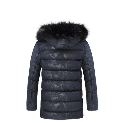 Men's Short Thickened Winter Outdoor Cotton-padded Clothing British Fur Collar Coat - iztia