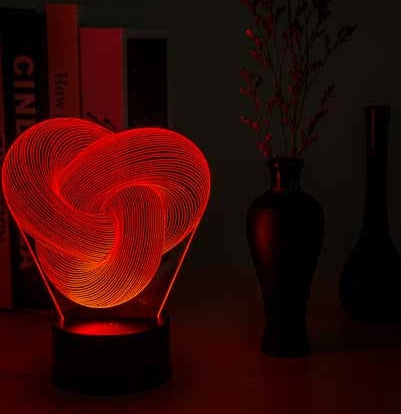 Twist Abstract LED 3D Night Light Touch Colorful Acrylic 3D Table Lamp Decoration Lighting Baby Sleeping Mood Lamp Best Gift - iztia