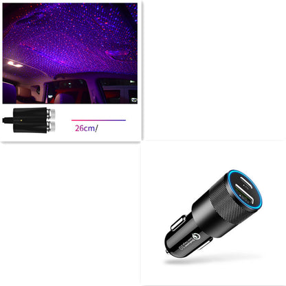 Star Light Projector Party Lights USB LED Light Interior Lighting LED Interior Car Lights Starry Sky Galaxy Night Lights - iztia