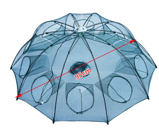 Strengthened 4-20 Holes Automatic Fishing Net Shrimp Cage Nylon Foldable Fish Trap Cast Net Cast Fold Crab Trap Fishing Network - iztia