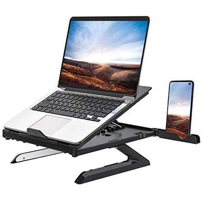 Multifunctional Folding Laptop Stand: Portable, Adjustable, Aluminum Alloy Base - iztia