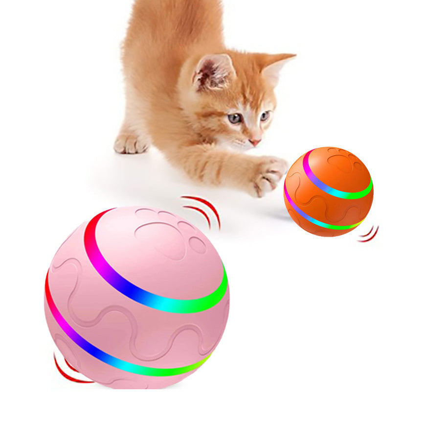 Pet New Cat Wicked Ball Toy Intelligent Ball USB Cat Toys Self Rotating Ball Automatic Rotation Ball - iztia