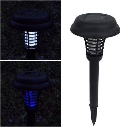 Solar Led Rechargeable Anti-Mosquito Lamp Electronic Fly Bug Zapper Insect Pest  Uv Trap Outdoor Garden Lawn Lamp - iztia