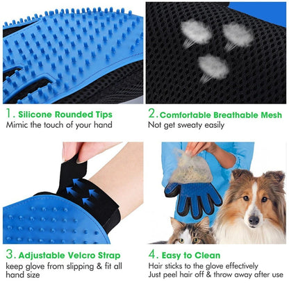 Cat Grooming Glove For Cats Wool Glove Pet Hair Deshedding Brush Comb Glove For Pet Dog Cleaning Massage Glove For Animal Sale - iztia