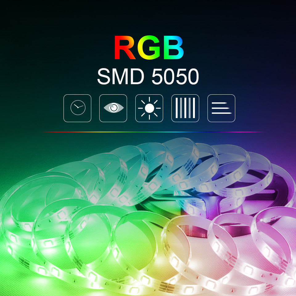 RGB 5050 Flexible Led Strip Lights SMD 12V DC - iztia