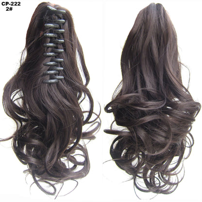 Long Wave Ponytail Wrap Around Ponytail Clip In Hair Headwear Gray Hairpiece Natural Extensions - iztia