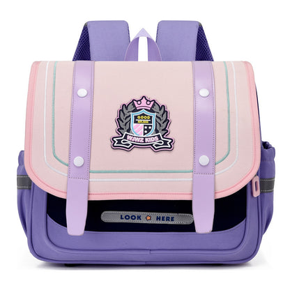 Elementary School Student Schoolbag British Style Boys And Girls Burden Reduction Children Backpack - iztia