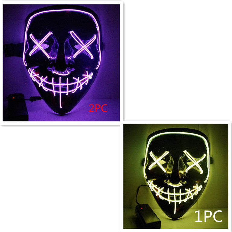 Line Up Festive Led Glitter Grimace Glow Mask - iztia