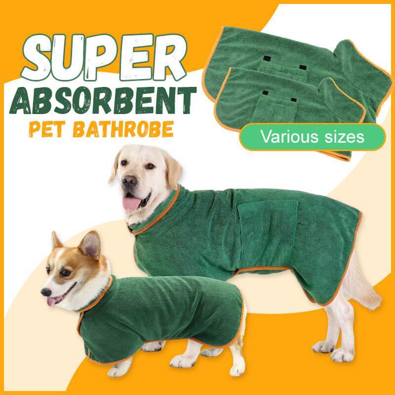 Absorbent Pet Bathrobe With Waist-wrapped Microfiber - iztia