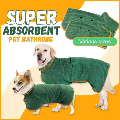 Absorbent Pet Bathrobe With Waist-wrapped Microfiber - iztia