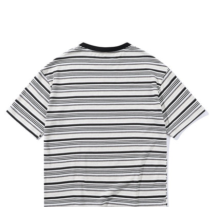 Men's Striped Loose Artistic Youth Fresh T-shirt - iztia