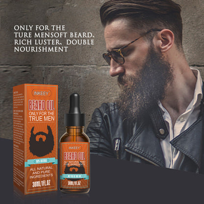 Beard Growth Oil Serum Fast Growing Beard Mustache Facial Hair Grooming For Men - iztia