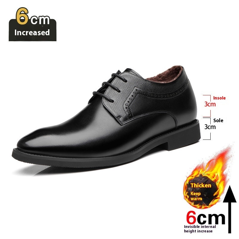 Business Formal Wear Leather Shoes Men's Pointed Casual Shoes - iztia