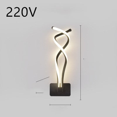 led wall lamp nordic minimalist bedroom bedside lamp - iztia