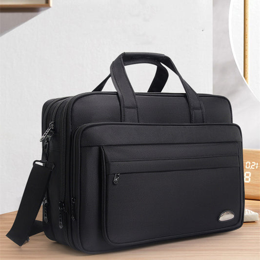 Large Capacity Briefcase Men's Business Canvas Portable - iztia