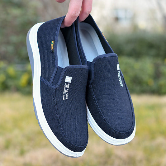 Denim Casual Shoes Slip-on Simple Slip-on Soft Bottom Work Shoes Board Shoes - iztia