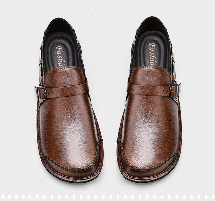 Men's Daily Soft Sole Leather Casual Shoes - iztia