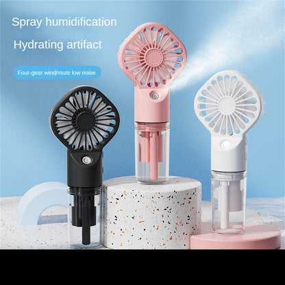 Strong Power Spray Humidification Small Fan Humidification Usb Charging Portable Fan Icy And Refreshing Fan Water Supplement - iztia