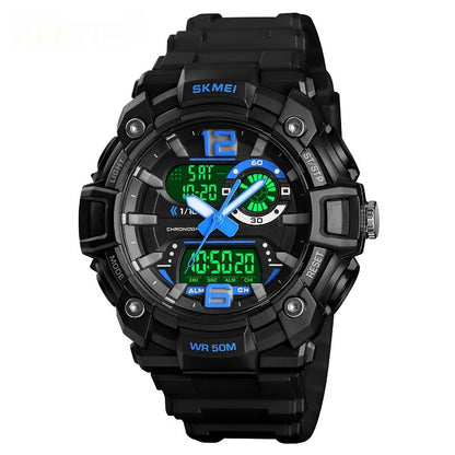 Black Gold Multi-functional Waterproof Men's Electronic Watch - iztia