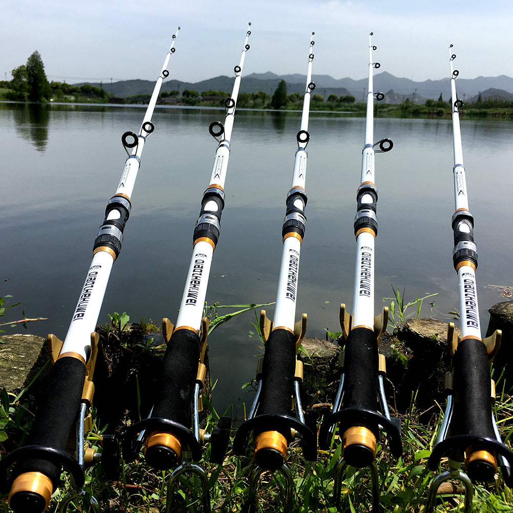 2.1M -3.6M Carp Fishing Rod Feeder Hard FRP Carbon Fiber Telescopic Fishing Rod Fishing Pole - iztia
