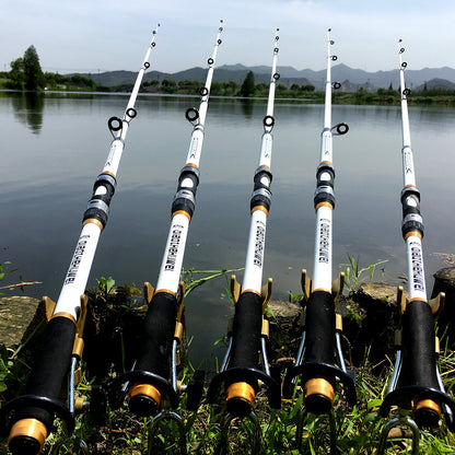 2.1M -3.6M Carp Fishing Rod Feeder Hard FRP Carbon Fiber Telescopic Fishing Rod Fishing Pole - iztia
