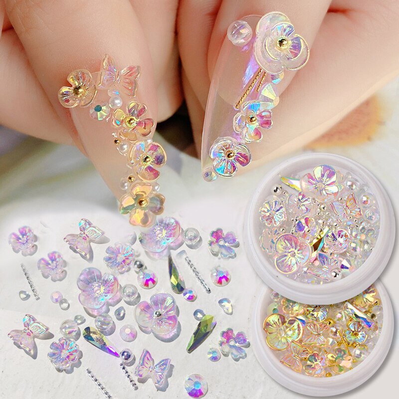 Frozen Flower Butterfly Nail - iztia